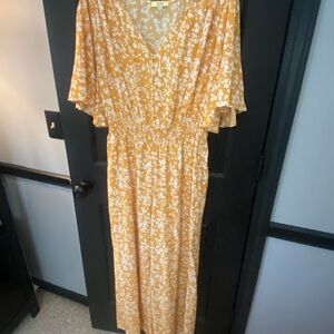 Floral Yellow Jumpsuit